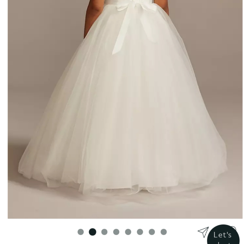 White David's bridal flower girl dress